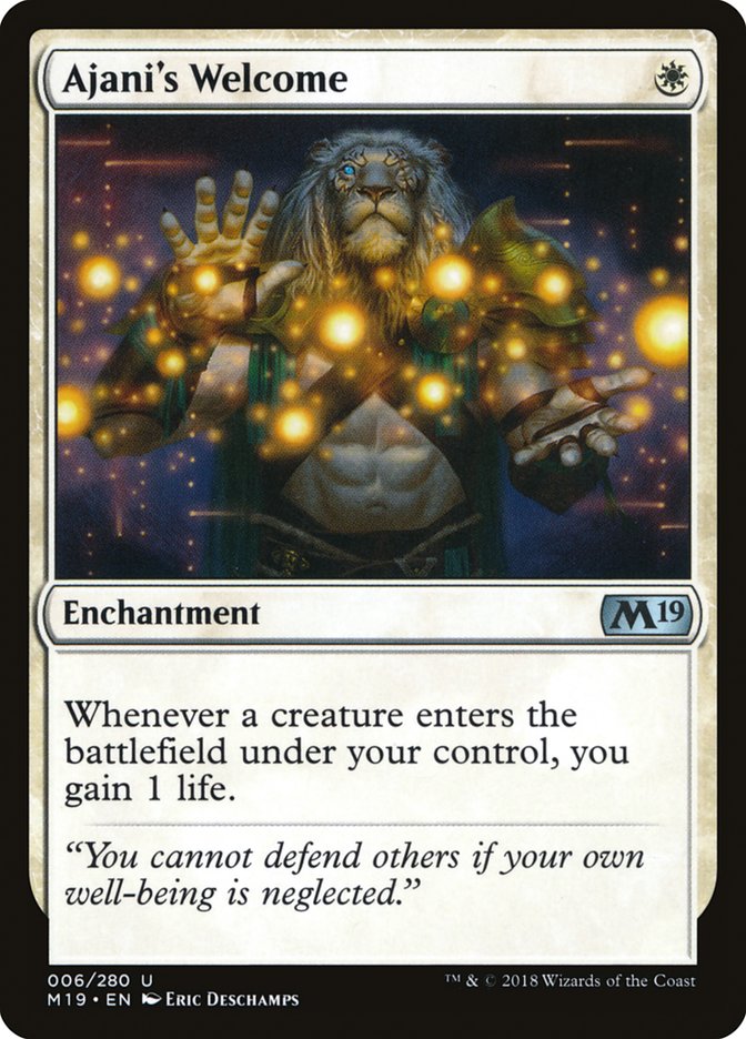 Ajani's Welcome [Core Set 2019] | L.A. Mood Comics and Games