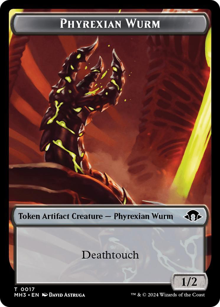 Phyrexian Wurm (0017) // Energy Reserve Double-Sided Token [Modern Horizons 3 Tokens] | L.A. Mood Comics and Games