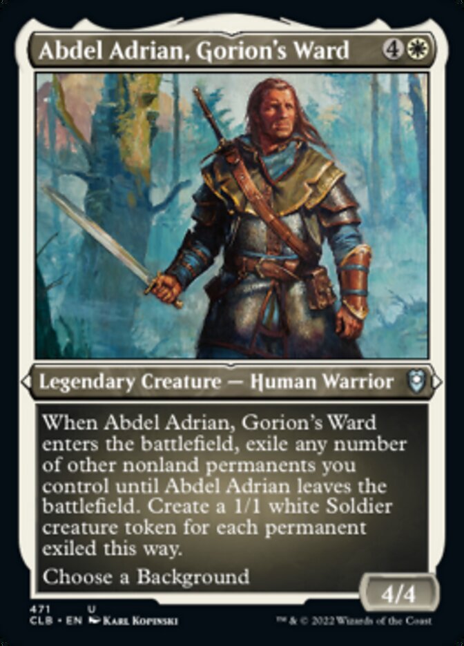 Abdel Adrian, Gorion's Ward (Foil Etched) [Commander Legends: Battle for Baldur's Gate] | L.A. Mood Comics and Games