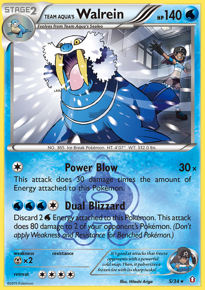 Team Aqua's Walrein (5/34) [XY: Double Crisis] | L.A. Mood Comics and Games