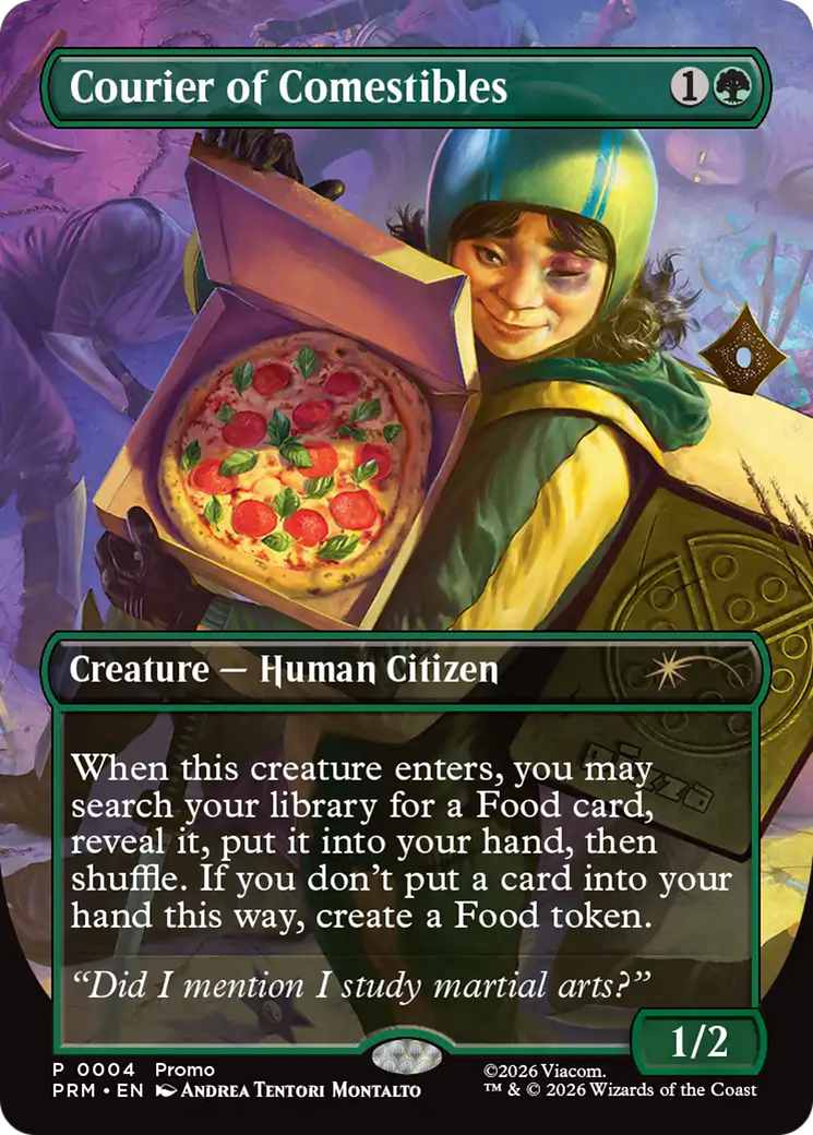 Courier of Comestibles (Borderless) [Wizards Play Network 2026] | L.A. Mood Comics and Games