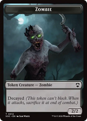 Snake // Zombie Double-Sided Token [Secrets of Strixhaven Commander Tokens] | L.A. Mood Comics and Games