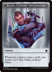 Emblem - Kaito, Cunning Infiltrator // Ninja Doubled-Sided Token [Foundations Tokens] | L.A. Mood Comics and Games