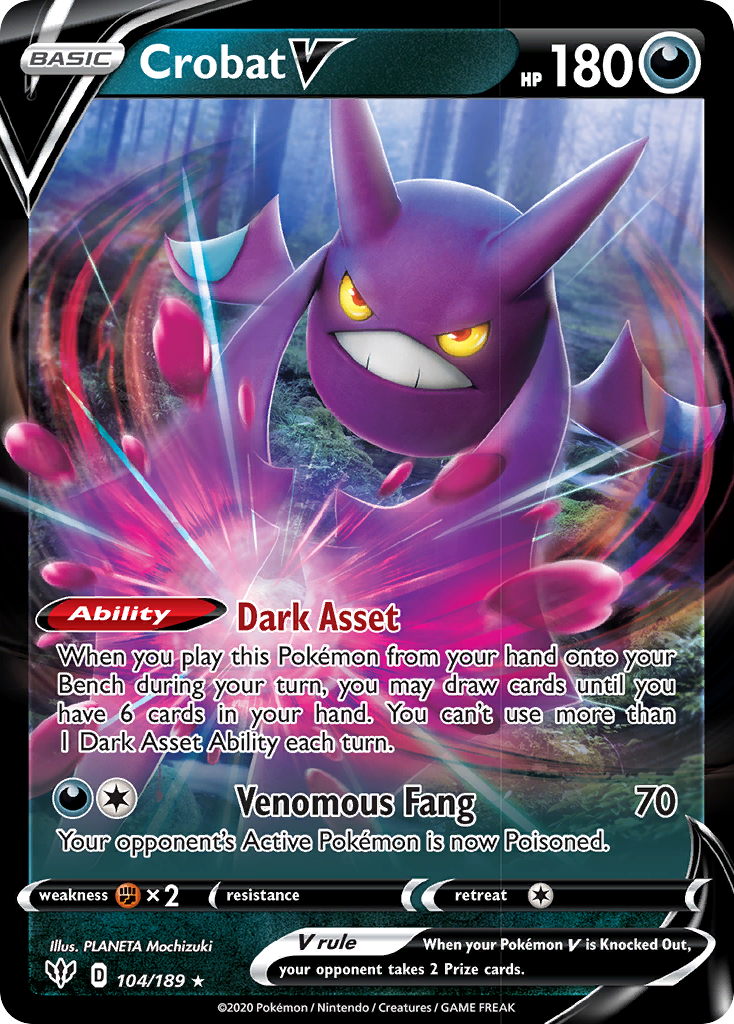 Crobat V (104/189) [Sword & Shield: Darkness Ablaze] | L.A. Mood Comics and Games