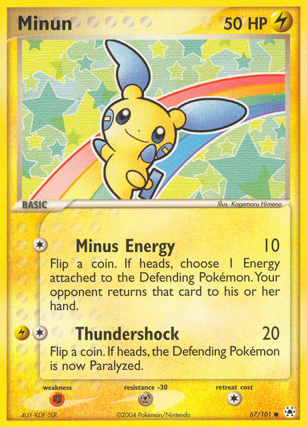 Minun (67/101) [EX: Hidden Legends] | L.A. Mood Comics and Games