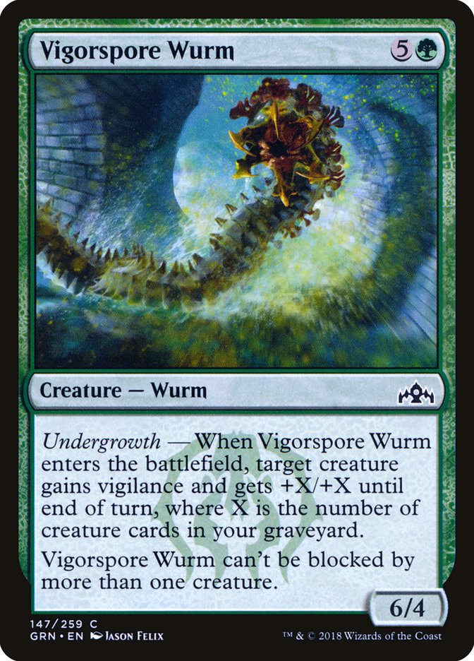 Vigorspore Wurm [Guilds of Ravnica] | L.A. Mood Comics and Games
