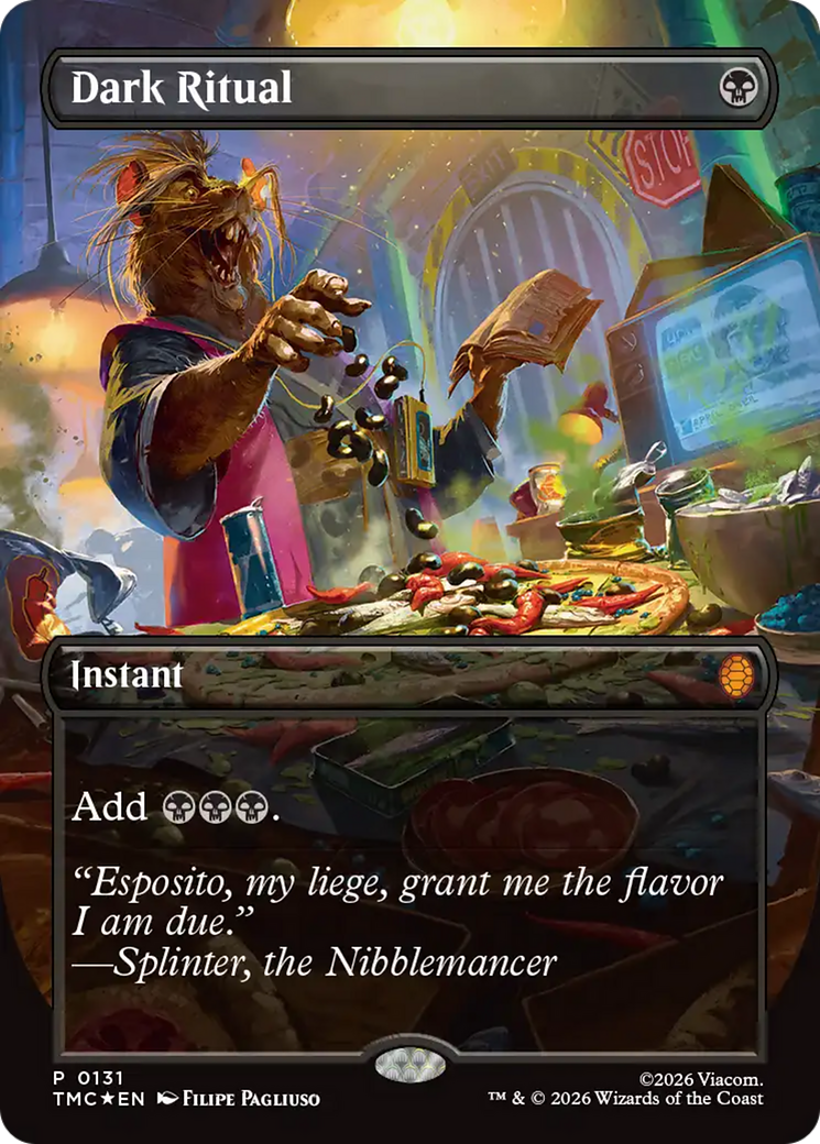 Dark Ritual (Borderless) [Teenage Mutant Ninja Turtles Commander] | L.A. Mood Comics and Games