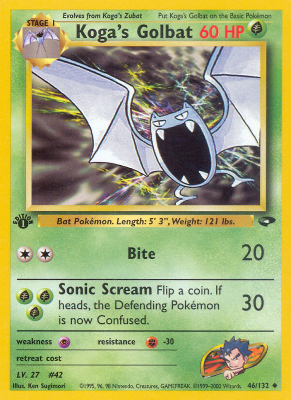 Koga's Golbat (46/132) [Gym Challenge 1st Edition] | L.A. Mood Comics and Games