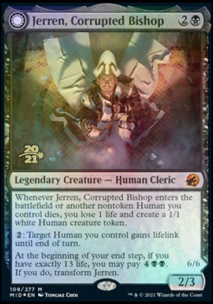 Jerren, Corrupted Bishop // Ormendahl, the Corrupted [Innistrad: Midnight Hunt Prerelease Promos] | L.A. Mood Comics and Games