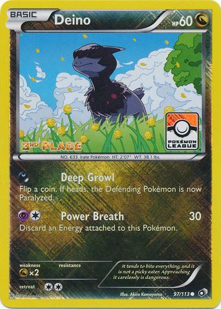 Deino (97/113) (League Promo 3rd Place) [Black & White: Legendary Treasures] | L.A. Mood Comics and Games