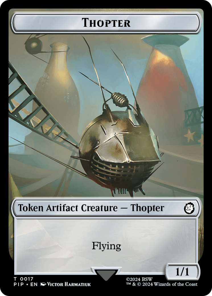 Thopter // Junk Double-Sided Token [Fallout Tokens] | L.A. Mood Comics and Games