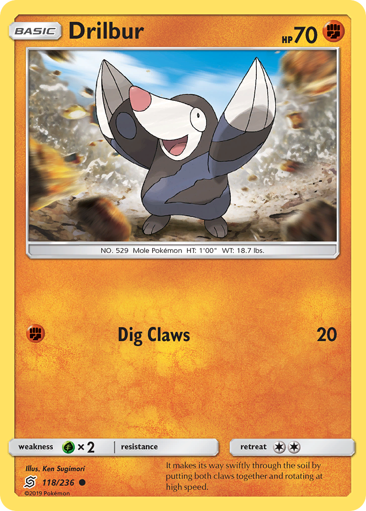Drilbur (118/236) [Sun & Moon: Unified Minds] | L.A. Mood Comics and Games