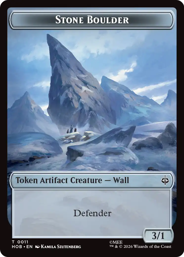 Stone Boulder // Bear Double-Sided Token [The Hobbit Tokens] | L.A. Mood Comics and Games