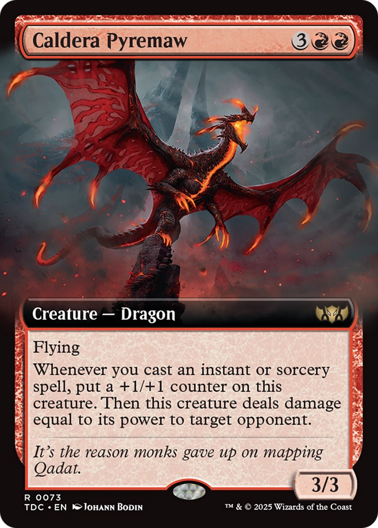 Caldera Pyremaw (Extended Art) [Tarkir: Dragonstorm Commander] | L.A. Mood Comics and Games