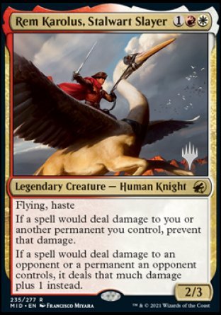Rem Karolus, Stalwart Slayer (Promo Pack) [Innistrad: Midnight Hunt Promos] | L.A. Mood Comics and Games