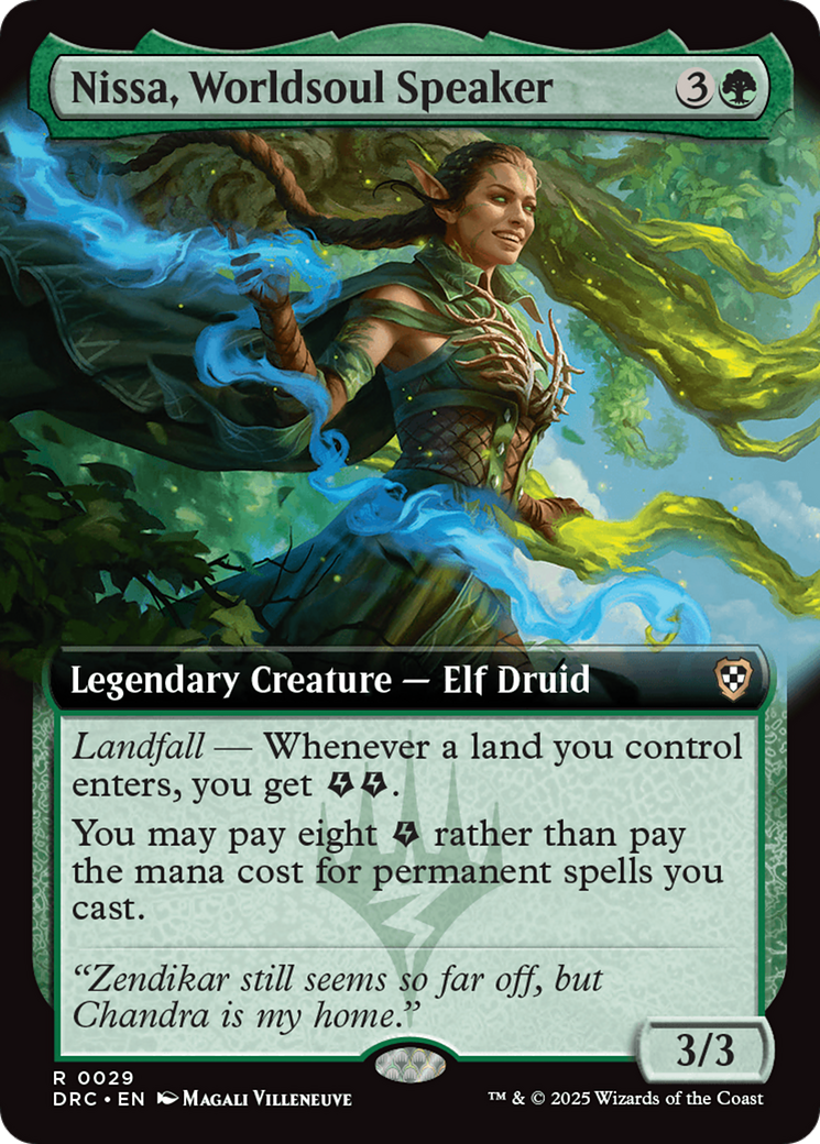 Nissa, Worldsoul Speaker (Extended Art) [Aetherdrift Commander] | L.A. Mood Comics and Games