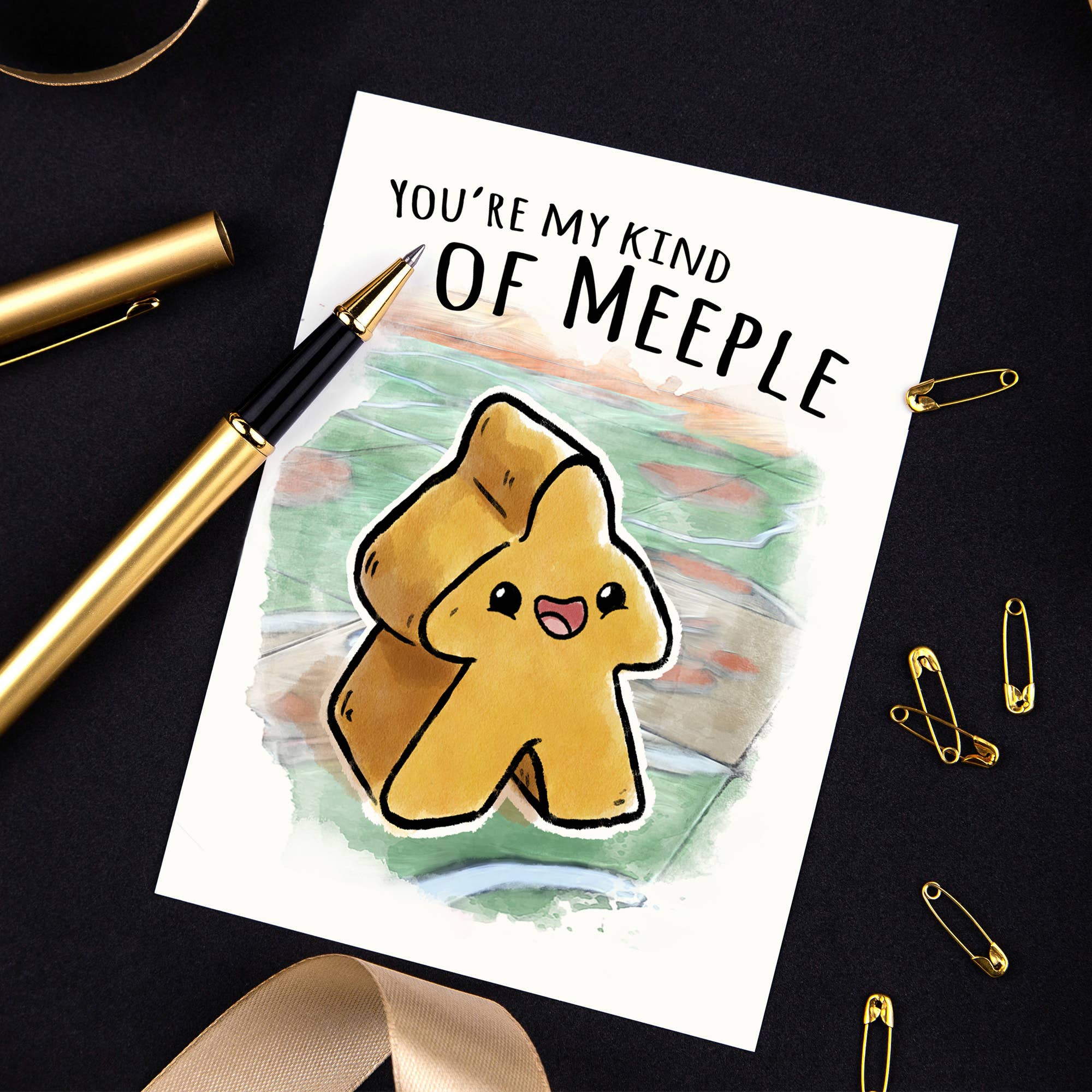 "My Kind of Meeple" Funny Boardgame Nerd Hobby Friend Card | L.A. Mood Comics and Games