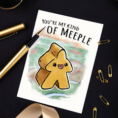 "My Kind of Meeple" Funny Boardgame Nerd Hobby Friend Card | L.A. Mood Comics and Games