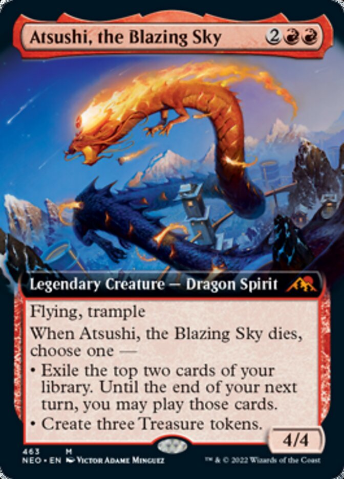 Atsushi, the Blazing Sky (Extended Art) [Kamigawa: Neon Dynasty] | L.A. Mood Comics and Games