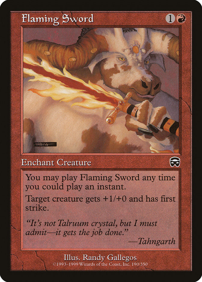 Flaming Sword [Mercadian Masques] | L.A. Mood Comics and Games