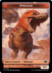 Mercenary // Dinosaur Double-Sided Token [Outlaws of Thunder Junction Tokens] | L.A. Mood Comics and Games