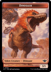 Dinosaur // Plot Double-Sided Token [Outlaws of Thunder Junction Tokens] | L.A. Mood Comics and Games