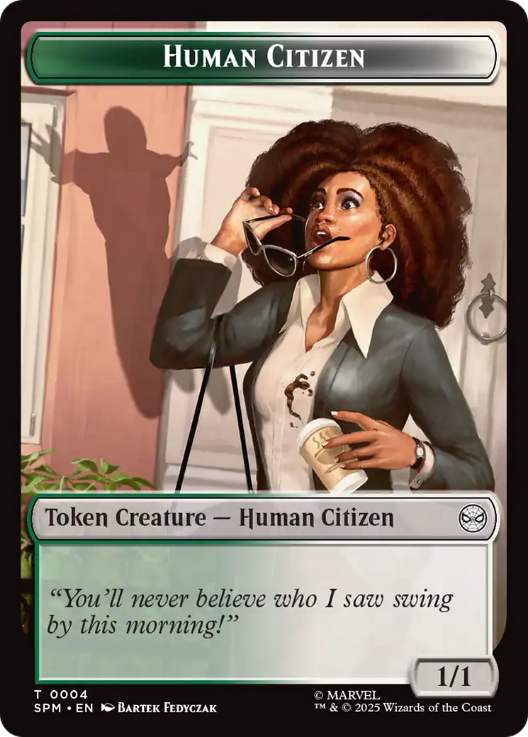 Copy // Human Citizen Double-Sided Token [Marvel's Spider-Man Tokens] | L.A. Mood Comics and Games