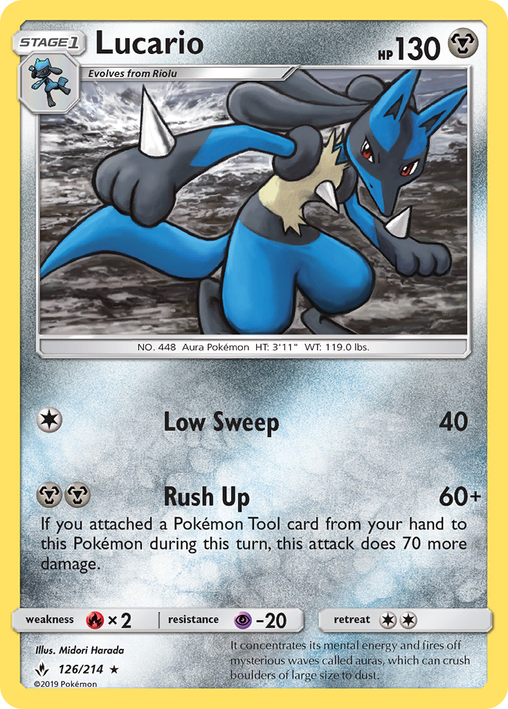 Lucario (126/214) [Sun & Moon: Unbroken Bonds] | L.A. Mood Comics and Games