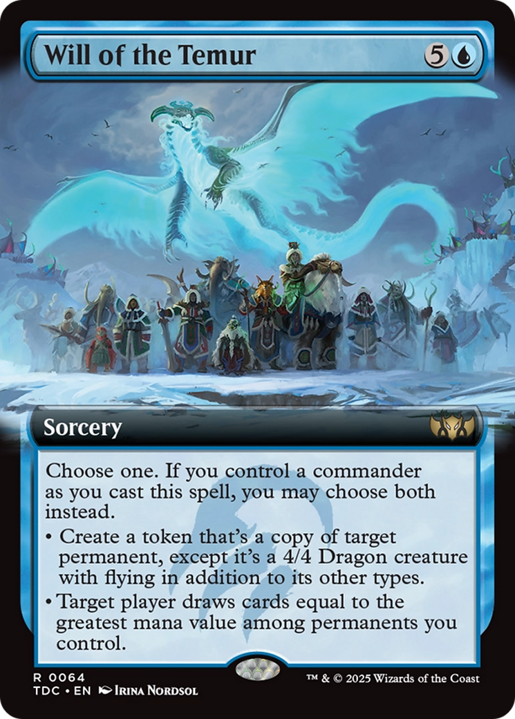 Will of the Temur (Extended Art) [Tarkir: Dragonstorm Commander] | L.A. Mood Comics and Games