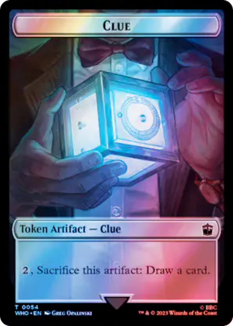 Alien Angel // Clue (0053) Double-Sided Token (Surge Foil) [Doctor Who Tokens] | L.A. Mood Comics and Games