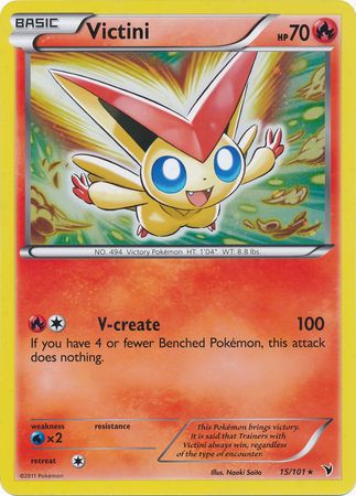 Victini (15/101) (Jumbo Card) [Black & White: Noble Victories] | L.A. Mood Comics and Games