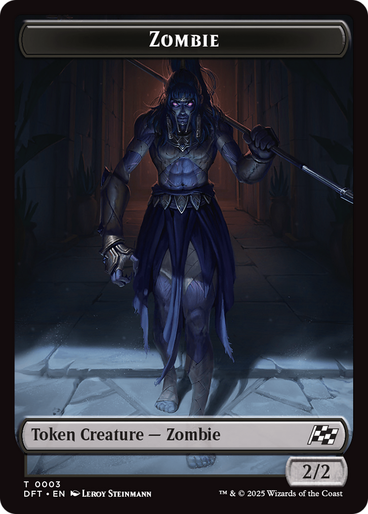 Zombie (0007) // Zombie (0003) Double-Sided Token [Aetherdrift Tokens] | L.A. Mood Comics and Games