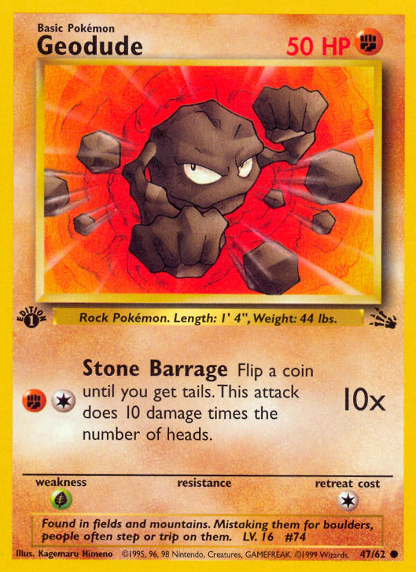 Geodude (47/62) [Fossil 1st Edition] | L.A. Mood Comics and Games