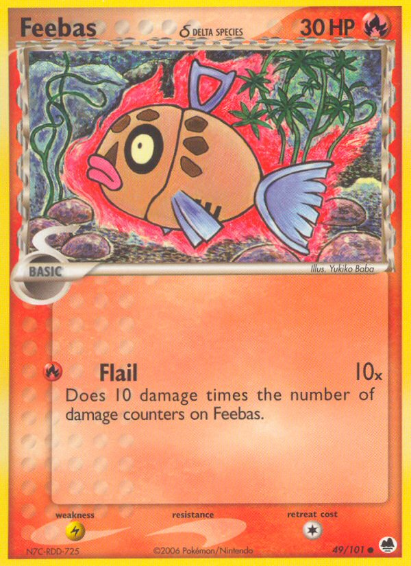 Feebas (49/101) (Delta Species) [EX: Dragon Frontiers] | L.A. Mood Comics and Games