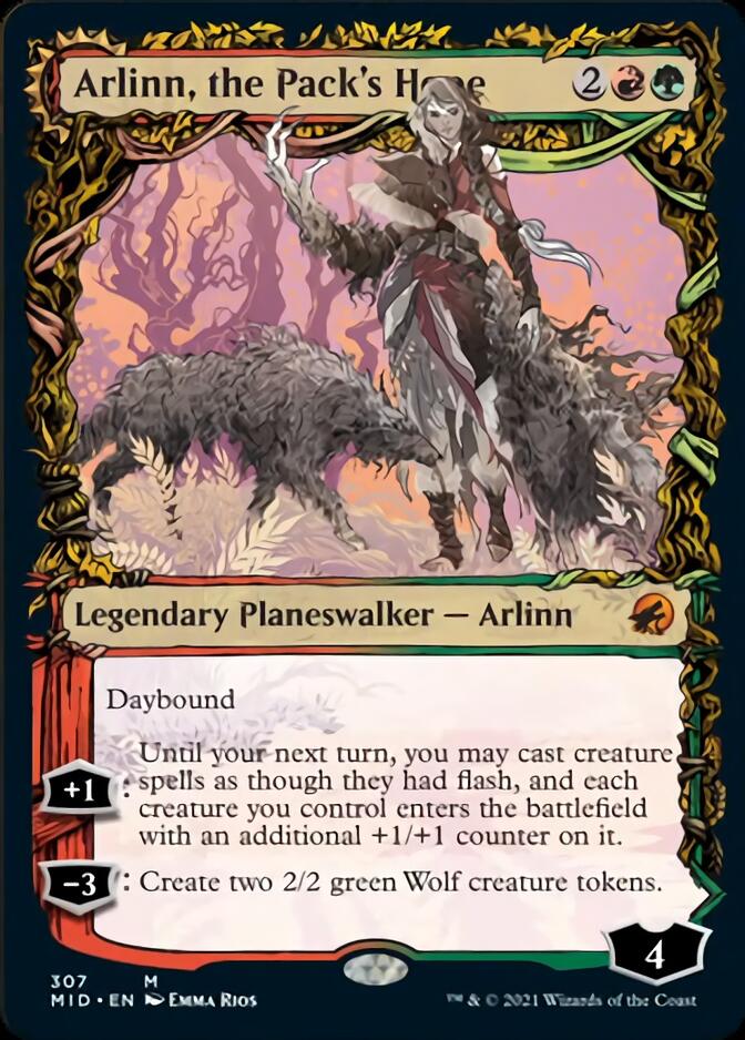 Arlinn, the Pack's Hope // Arlinn, the Moon's Fury (Showcase Equinox) [Innistrad: Midnight Hunt] | L.A. Mood Comics and Games