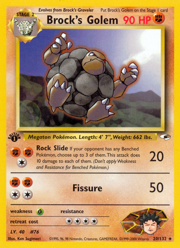 Brock's Golem (20/132) [Gym Heroes 1st Edition] | L.A. Mood Comics and Games