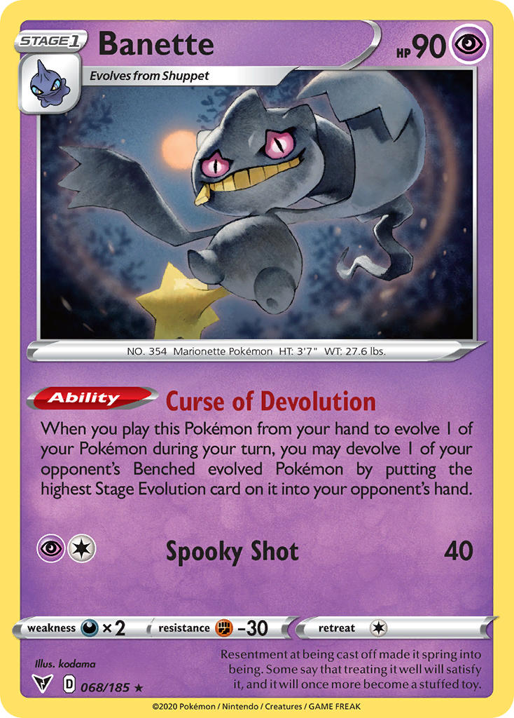 Banette (068/185) [Sword & Shield: Vivid Voltage] | L.A. Mood Comics and Games
