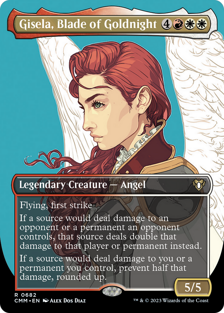 Gisela, Blade of Goldnight (Borderless Profile) [Commander Masters] | L.A. Mood Comics and Games