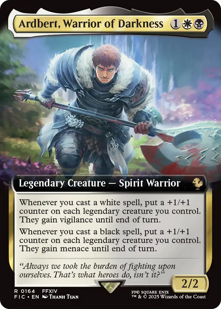 Ardbert, Warrior of Darkness (Extended Art) [FINAL FANTASY Commander] | L.A. Mood Comics and Games