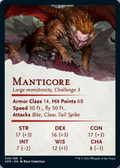 Manticore Art Card [Dungeons & Dragons: Adventures in the Forgotten Realms Art Series] | L.A. Mood Comics and Games