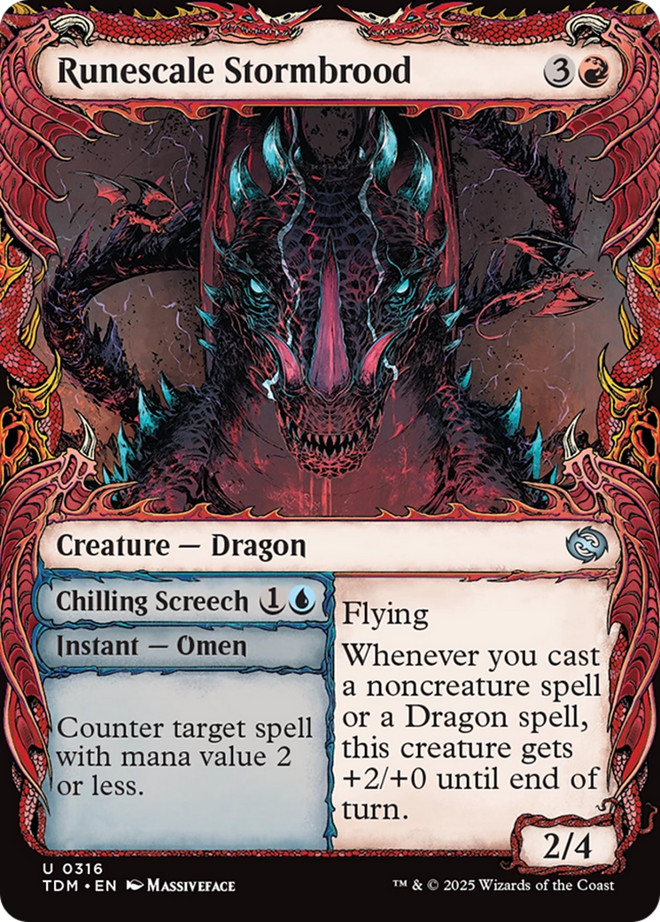 Runescale Stormbrood (Showcase) [Tarkir: Dragonstorm] | L.A. Mood Comics and Games