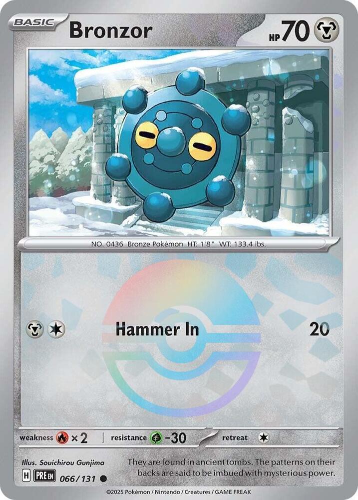 Bronzor (066/131) (Poke Ball Pattern) [Scarlet & Violet: Prismatic Evolutions] | L.A. Mood Comics and Games