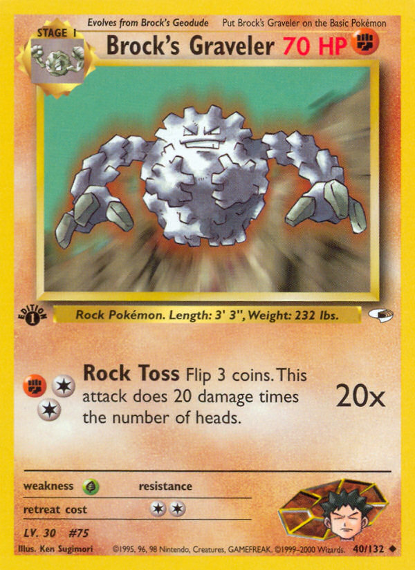 Brock's Graveler (40/132) [Gym Heroes 1st Edition] | L.A. Mood Comics and Games