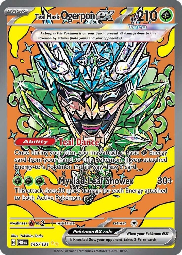 Teal Mask Ogerpon ex (145/131) [Scarlet & Violet: Prismatic Evolutions] | L.A. Mood Comics and Games