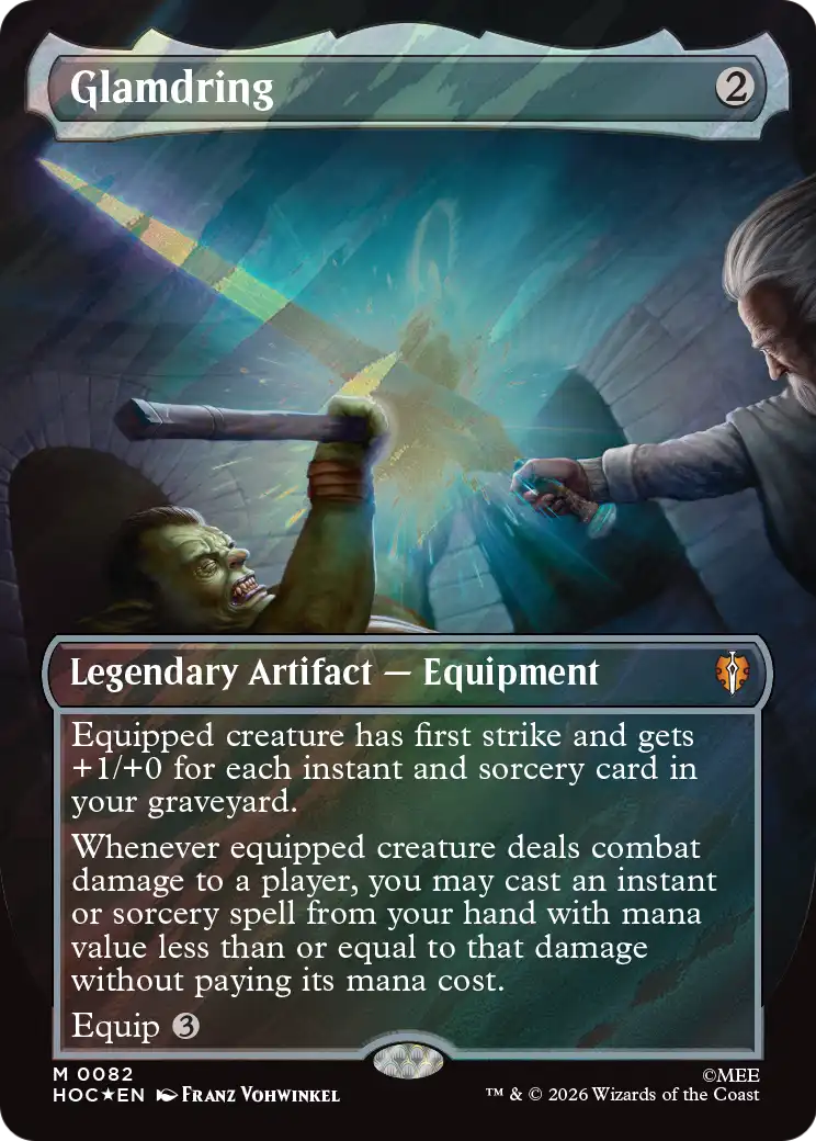 Glamdring (Borderless) (Surge Foil) [The Hobbit: Eternal-Legal] | L.A. Mood Comics and Games