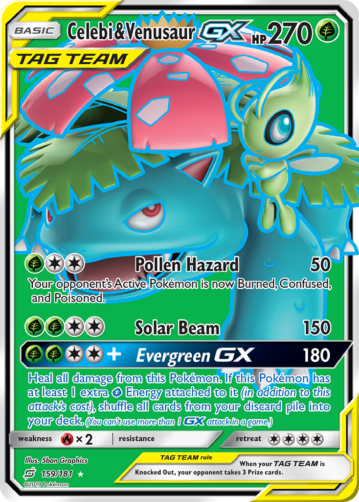 Celebi & Venusaur GX (159/181) [Sun & Moon: Team Up] | L.A. Mood Comics and Games