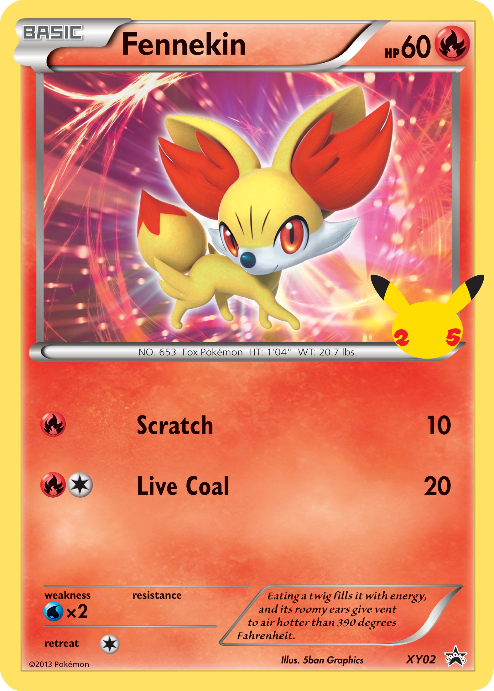 Fennekin (XY02) (Jumbo Card) [First Partner Pack] | L.A. Mood Comics and Games