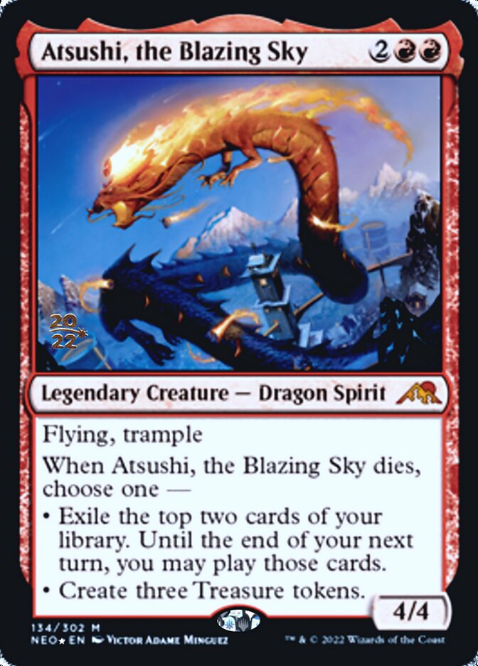 Atsushi, the Blazing Sky [Kamigawa: Neon Dynasty Prerelease Promos] | L.A. Mood Comics and Games
