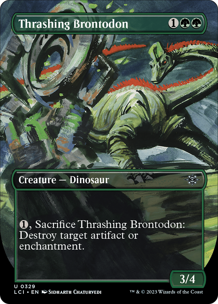 Thrashing Brontodon (Borderless) [The Lost Caverns of Ixalan] | L.A. Mood Comics and Games