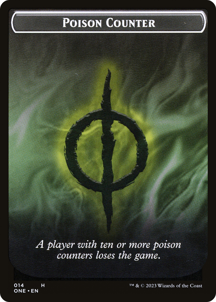 Poison Counter // Beast Double-Sided Token [Phyrexia: All Will Be One Commander Tokens] | L.A. Mood Comics and Games